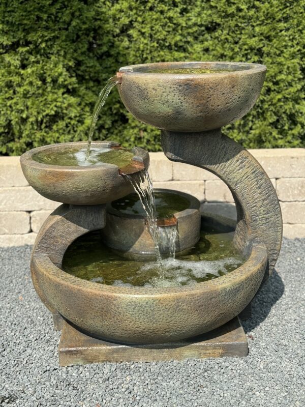 Three Bowls Concrete Fountain - Image 2