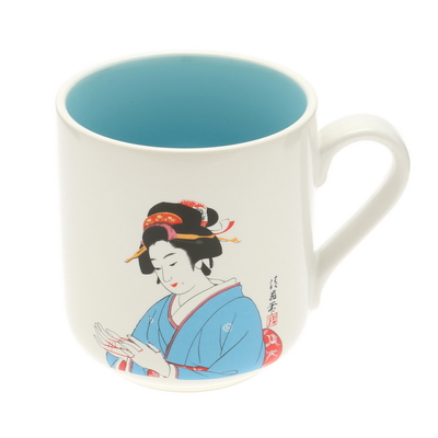 Blue Geisha Japanese Mug