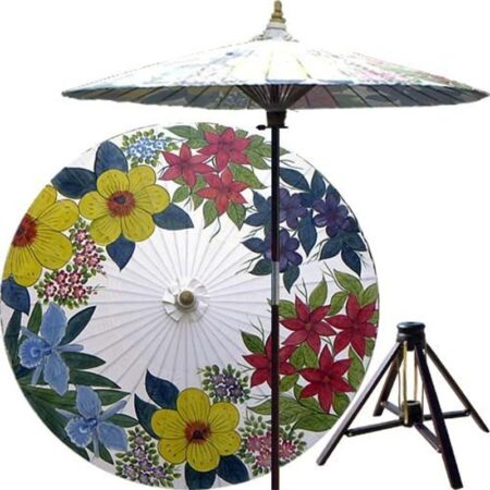 Flower Rainbow Patio Umbrella