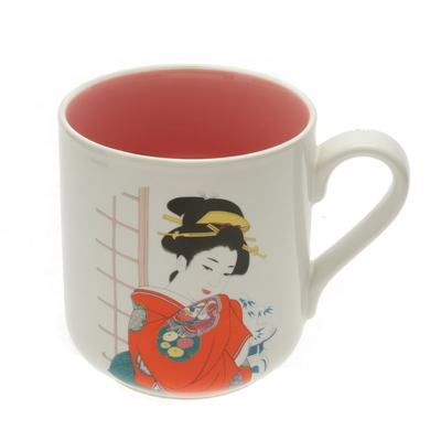 Red Geisha Japanese Mug