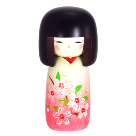Cherry Blossom Kimono Kokeshi Doll