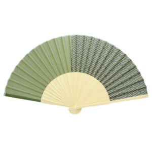 Olive Pattern Japanese Folding Fan
