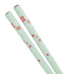 Sage Green Cherry Blossom Chopsticks 50 Pack