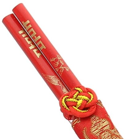 Happiness Red Chopsticks With Pouch 10 Pack c