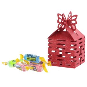 Red Butterfly Double Happiness Favor Boxes 10 Pack