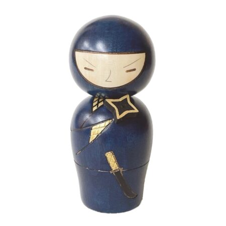 Ninja Star Kokeshi Doll