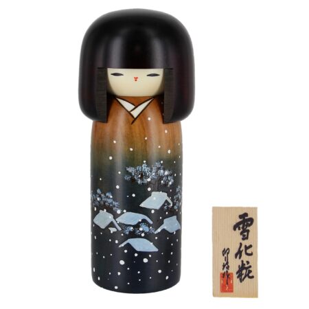 Winter Village Japanese Kokeshi Doll