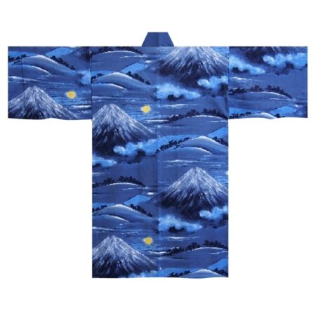 Mt. Fuji in Blue Happi Coat