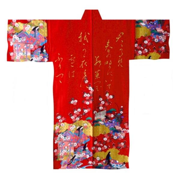 Red Princess Japanese Happi Coat Robe