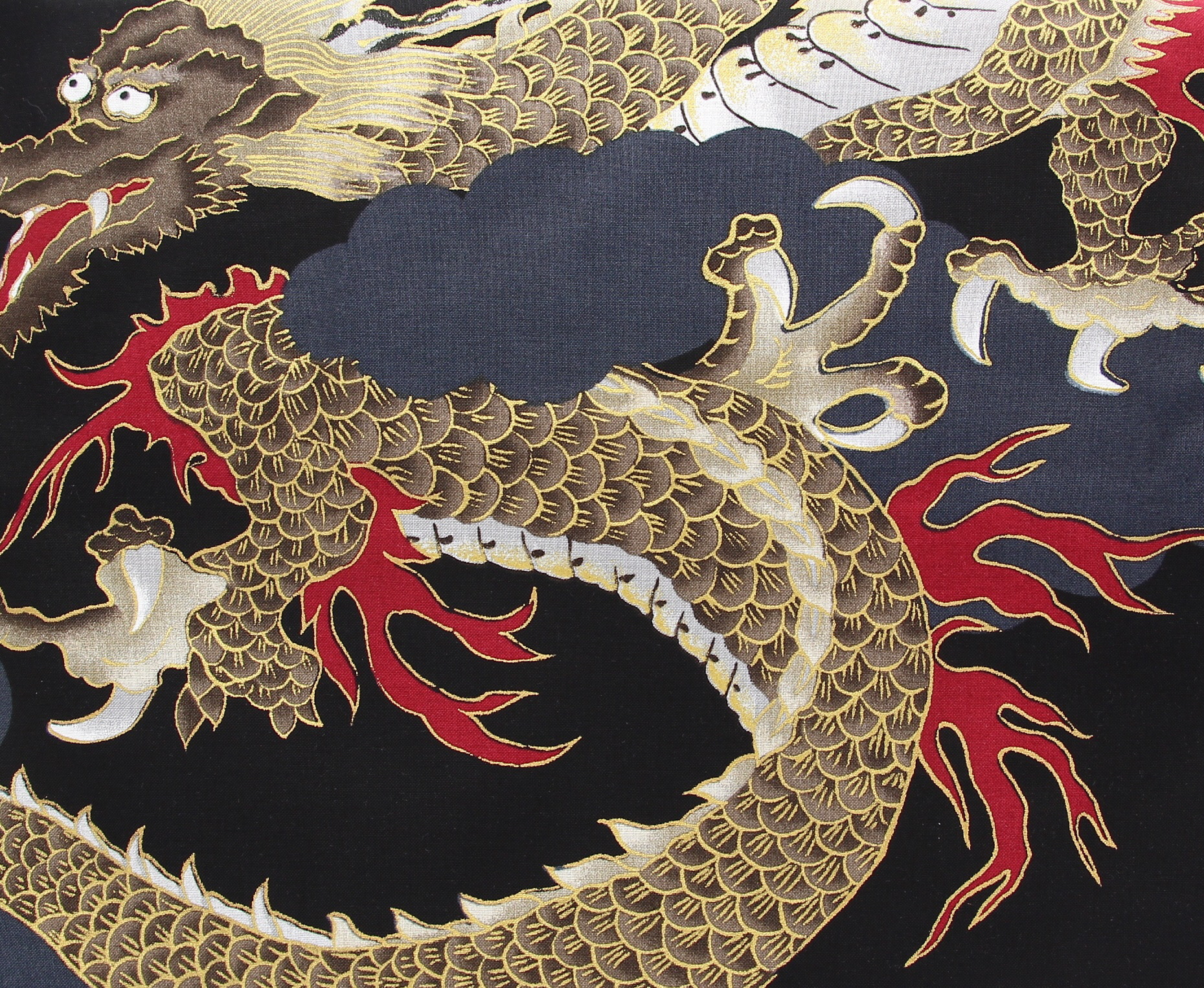 Golden Dragon and Mt. Fuji Black Happi Coat | Shop | Japanese Style