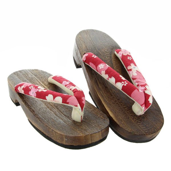 Red Kimono Cherry Blossom Geta Sandals | Shop | Japanese Style