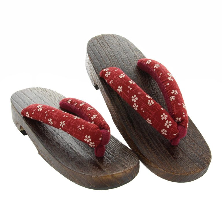 Red Cherry Blossom Falling Geta Sandals | Shop | Japanese Style
