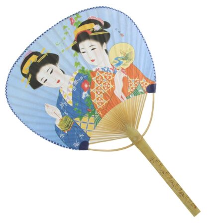 Two Geishas Uchiwa Paddle Fan