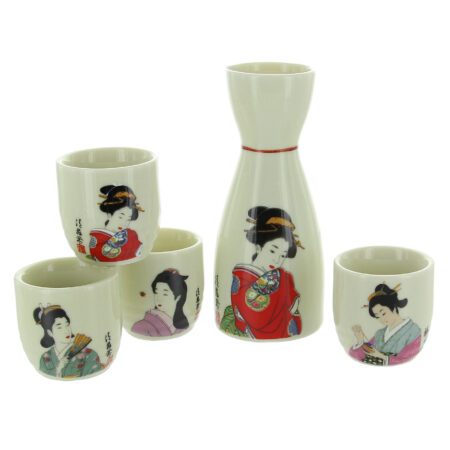 Four Geishas Japanese Sake Set