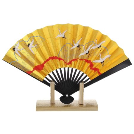 Golden Crane Display Fan