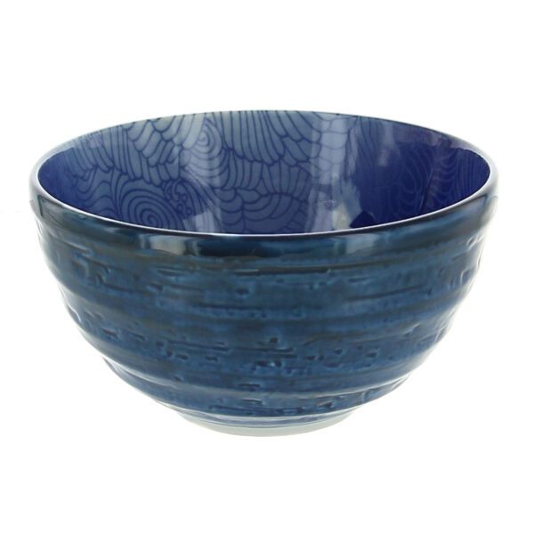 Japanese Crane Blue Bowl Set