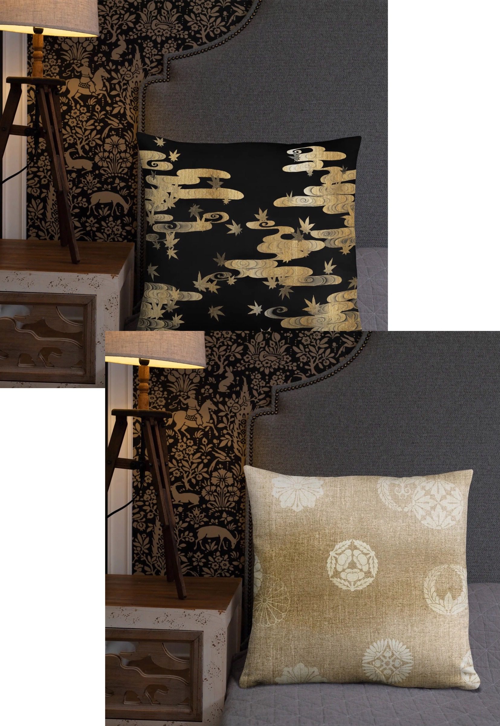 Two in One Throw Pillow Golden Pond and Crests