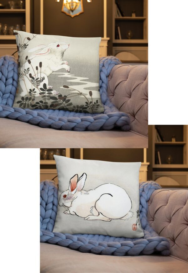 Two in One Throw Pillow Rabbits