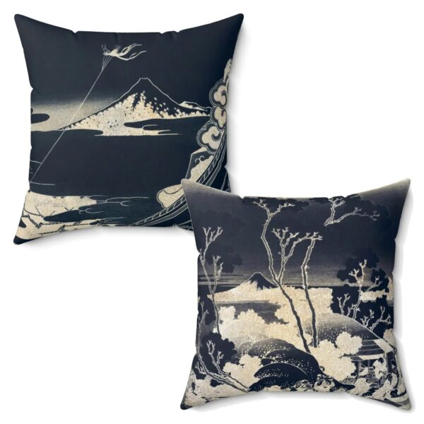 Mt. Fuji at Night Two in One Throw Pillow