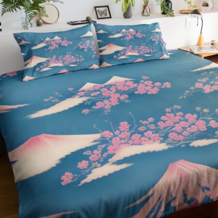 Mt Fuji and Cherry Blossoms Comforter