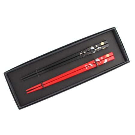 Black and Red Rabbit Japanese Chopstick Set
