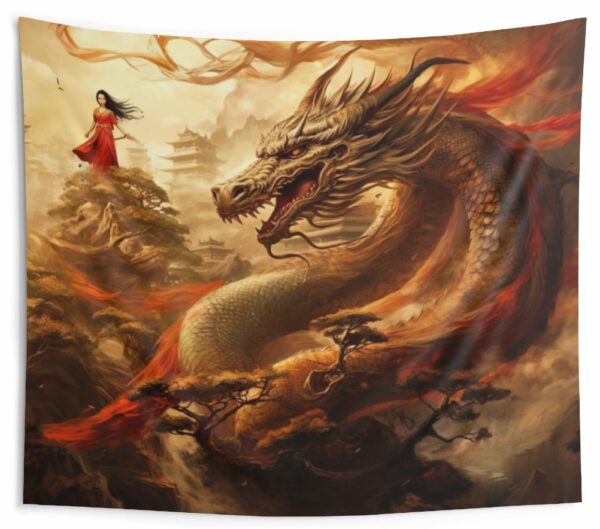 Fire Dragon Indoor Wall Tapestry