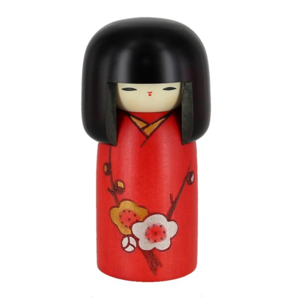 Red-Camellia-Japanese-Kokeshi-Doll-