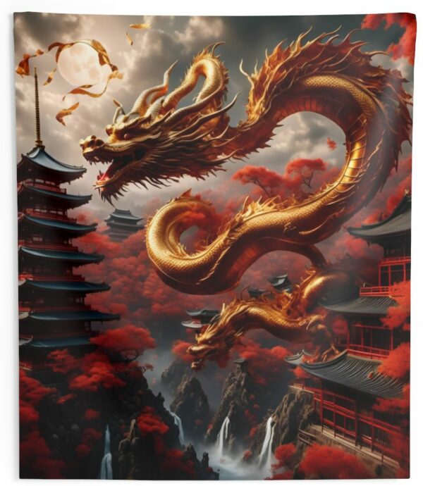 Gold Dragon Indoor Wall Tapestry