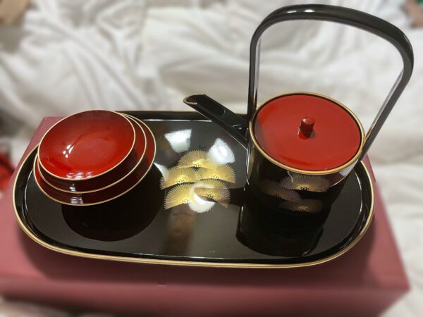 Ceremonial Sake Set Pine San San Kudo - Image 3