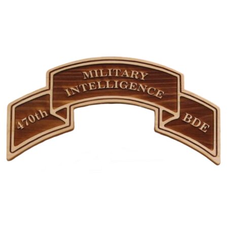 Engraved US Military Banner Wall Display