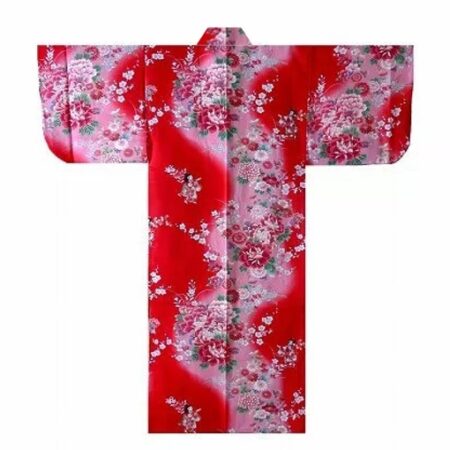 Girl’s Flowers Red Kimono